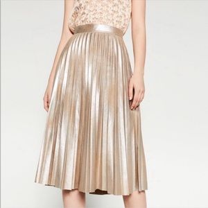Zara Metallic Midi Skirt